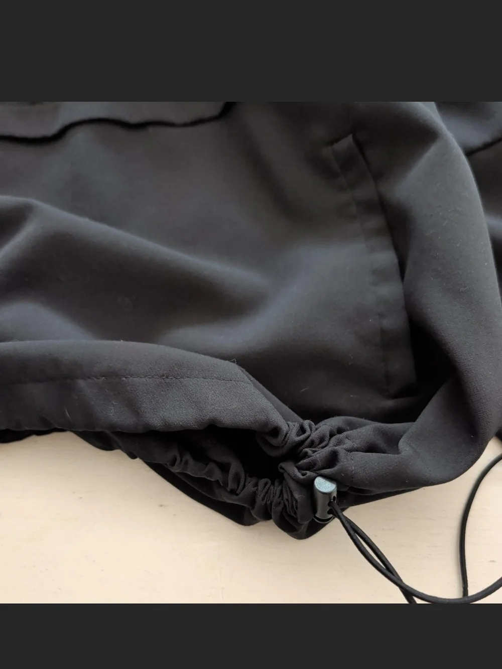Black Quarter Zip Hooded Lightweight Jacket - Womens Size L